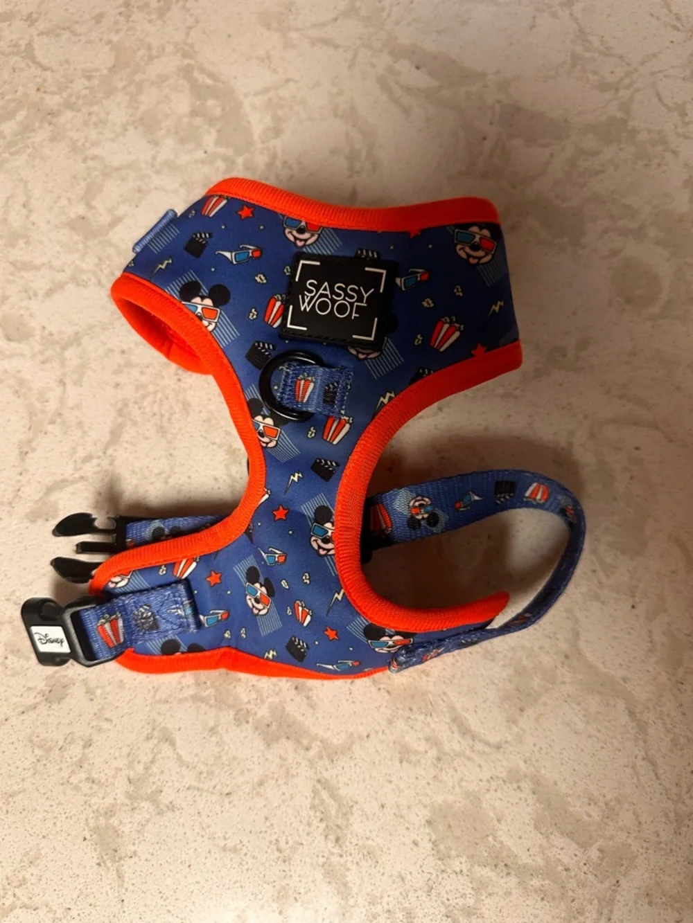Disney Mickey Mouse Movie Night Dog Harness XS Sassy Woof Puppy